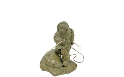 DAVIE ATCHEALAK – KNEELING HUNTER WITH CATCH