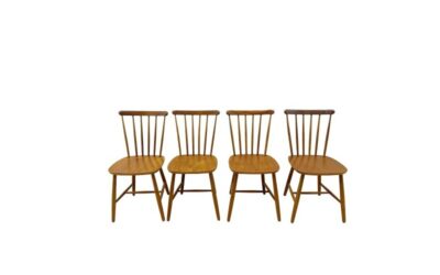 4 DANISH BILLUND STOLEFABRIK TEAK CHAIRS