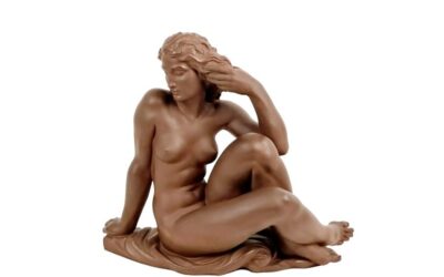 MEISSEN FEMALE SEATED NUDE BOTTGER FIGURINE