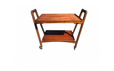 DANISH MCM TEAK BAR CART TROLLEY